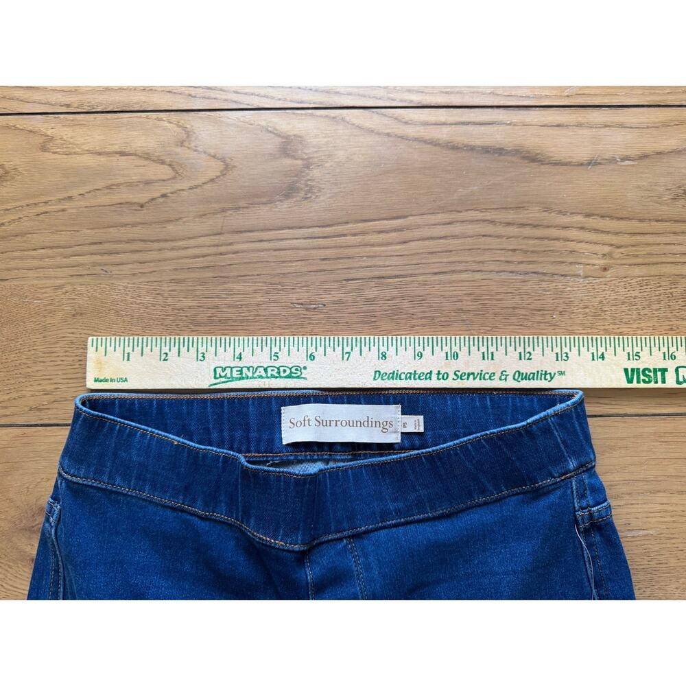 Soft Surroundings Ultimate Denim Pull-On Slim Leg Jeans Women Sz PS Stretch NWT - Picture 4 of 12